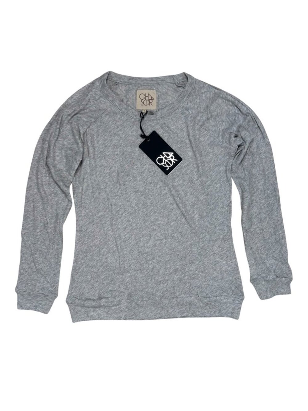 Chaser Long Sleeve Tee Small Gray Basic Casual Minimalist Layering